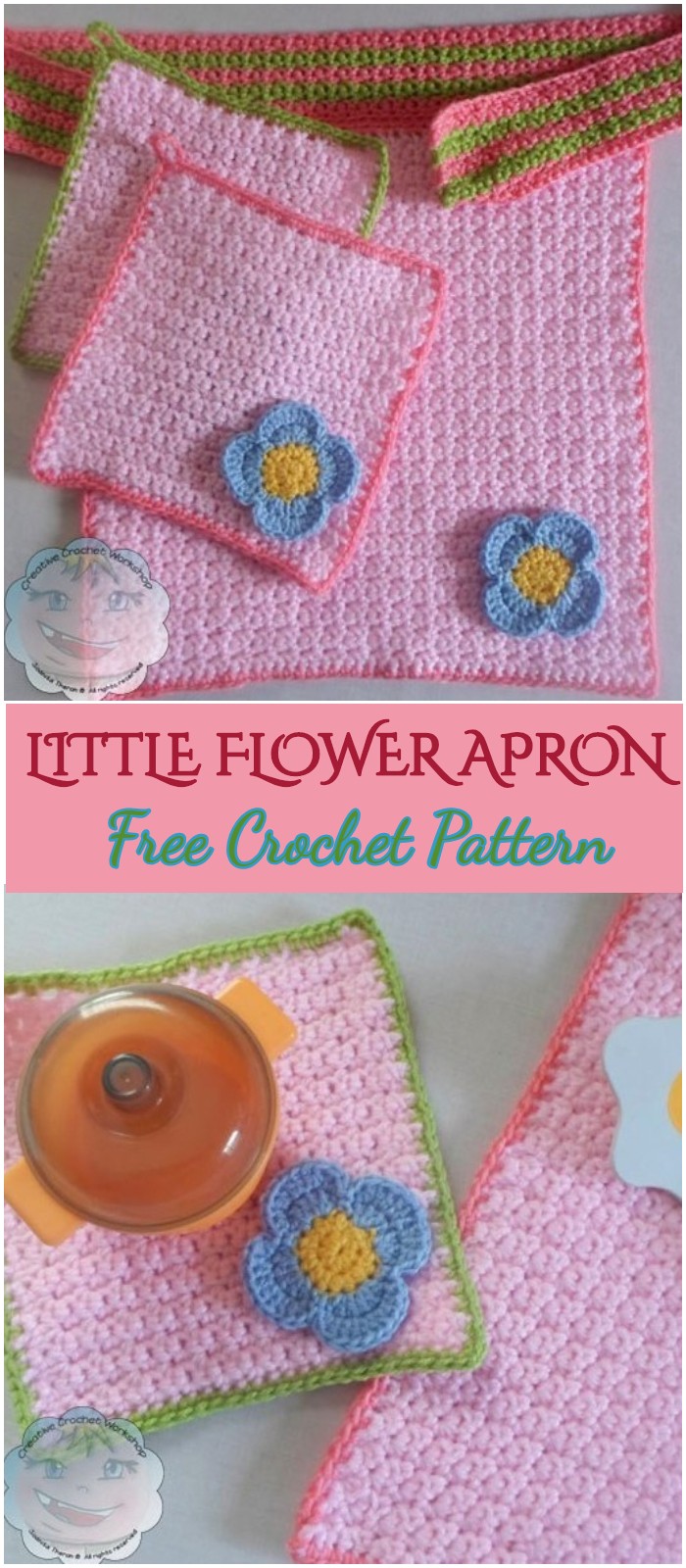 Crochet Little Flower Apron 