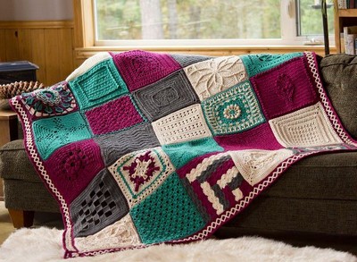 Crochet Frosty Bloom Granny Square Blanket Pattern