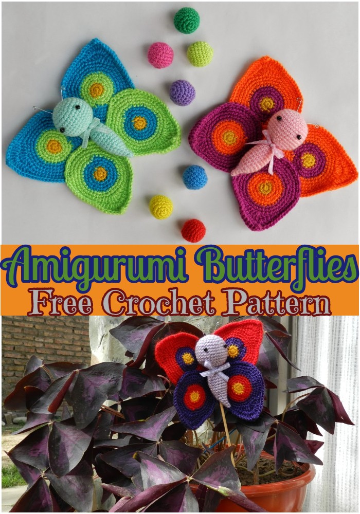 Crochet Amigurumi butterflies