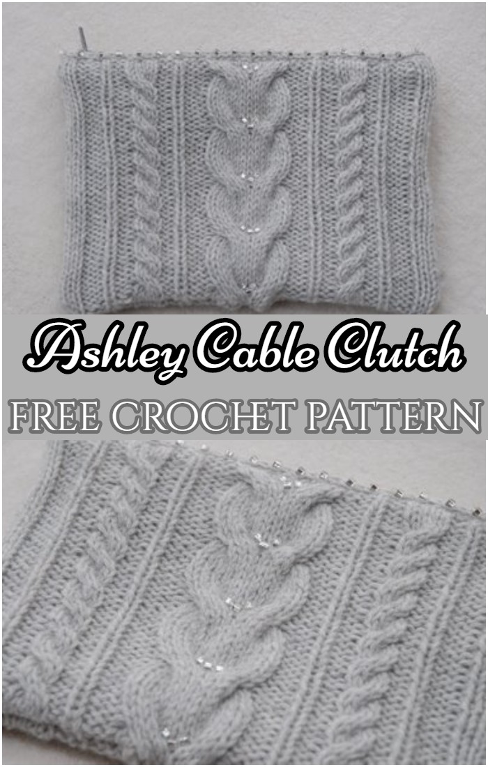 Crochet Ashley Cable Clutch