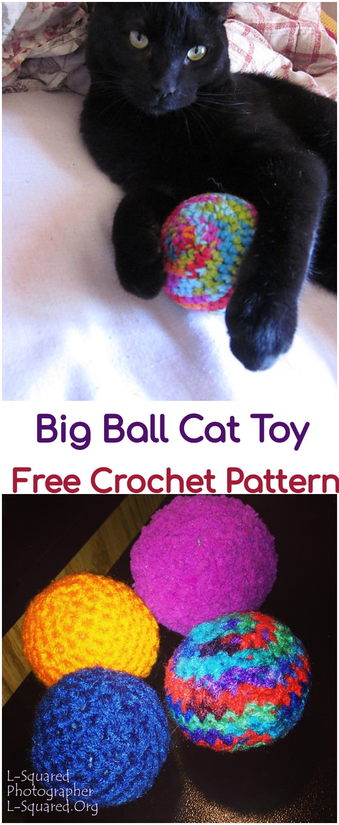 Crochet Big Ball Cat Toy