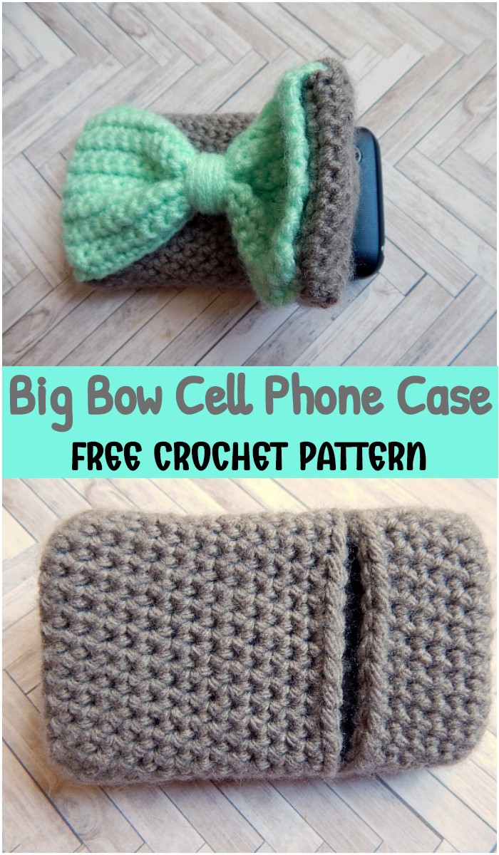Crochet Big Bow Cell Phone Case