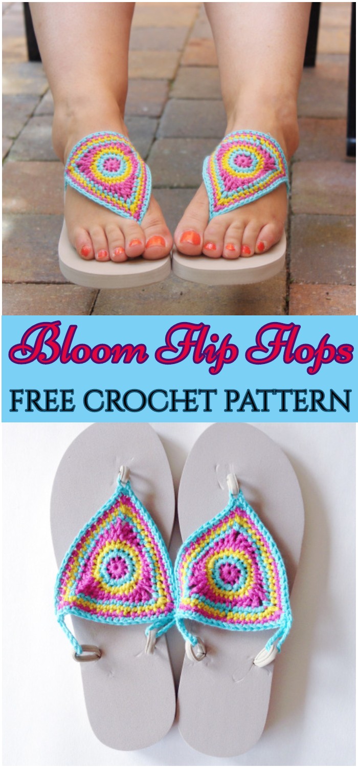 Crochet Bloom Flip Flops
