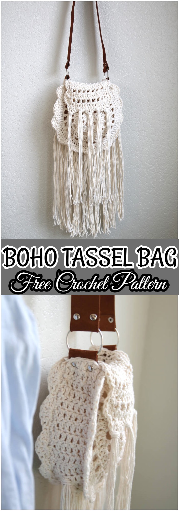 Crochet Boho Tassel Bag