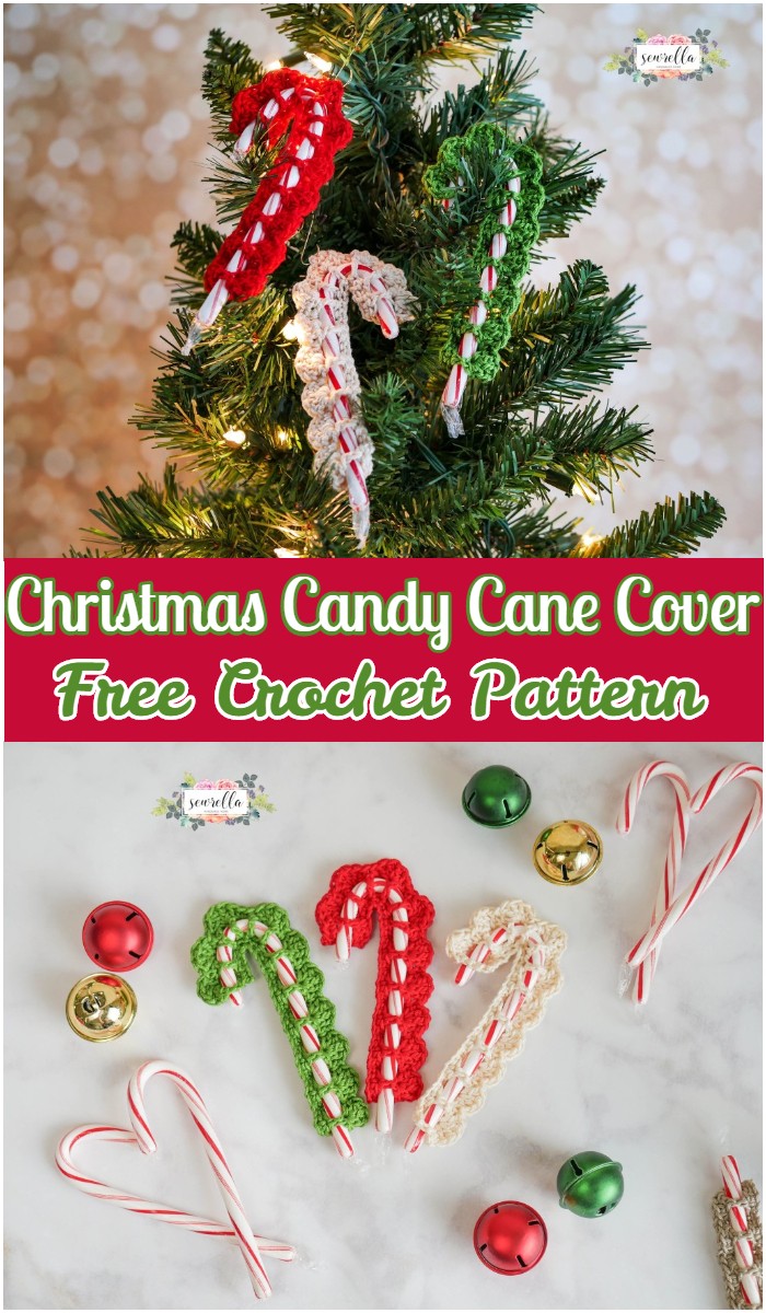 Crochet Christmas Candy Cane Cover