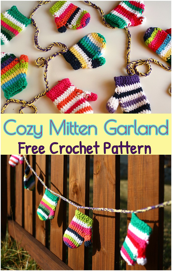 Crochet Cozy Mitten Garland