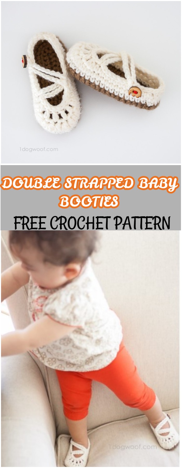 Crochet Double Strapped Baby Booties