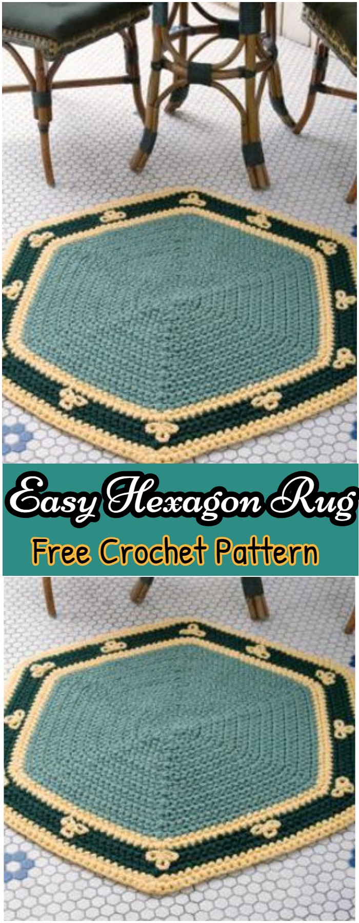 Crochet Easy Hexagon Rug