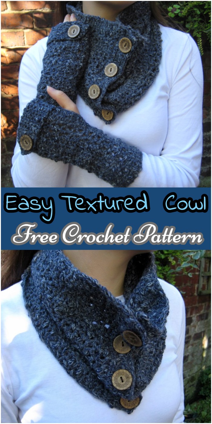 Crochet Easy Textured Cowl