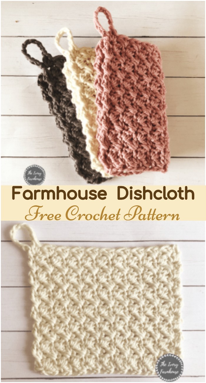 Crochet Farmhouse Dishcloth