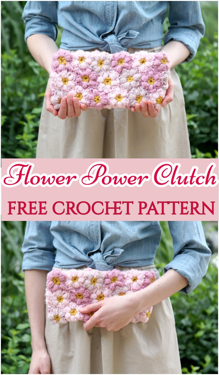 Crochet Flower Power Clutch