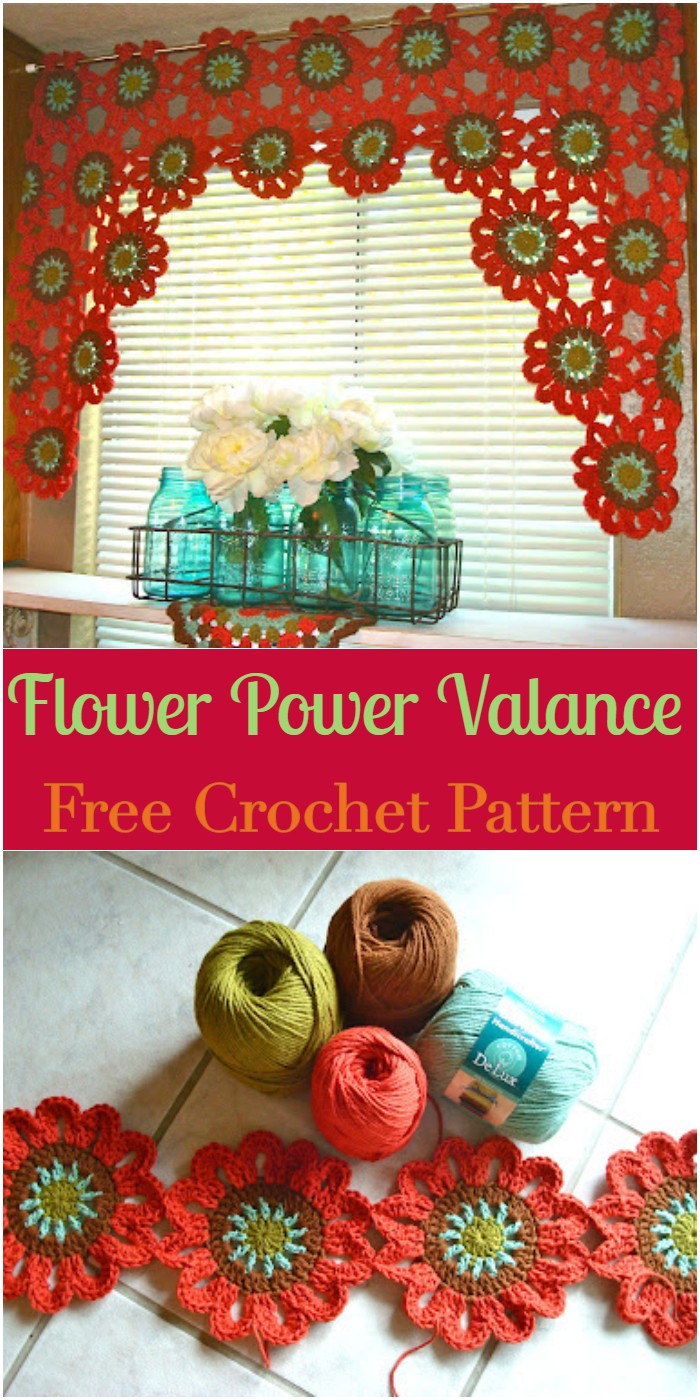 Crochet Flower Power Valance