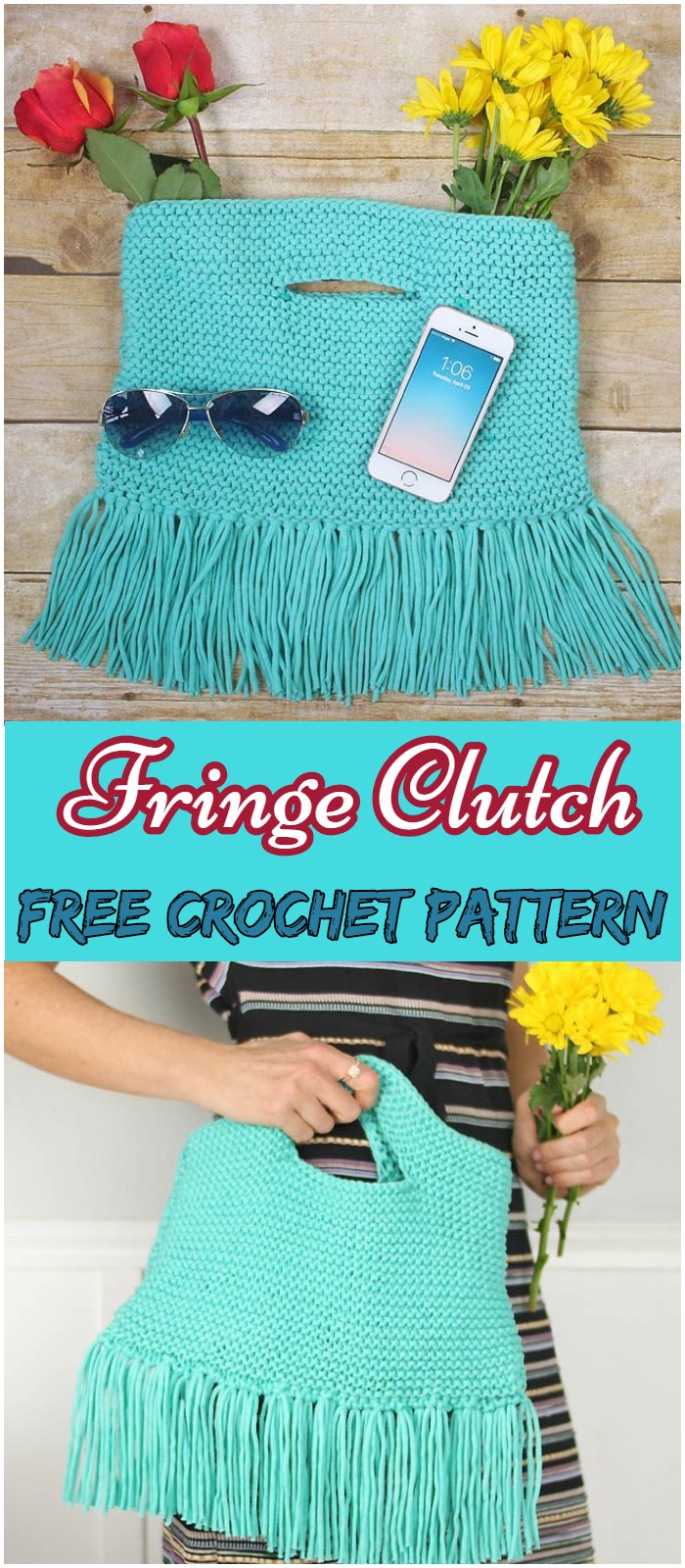 Crochet Fringe Clutch