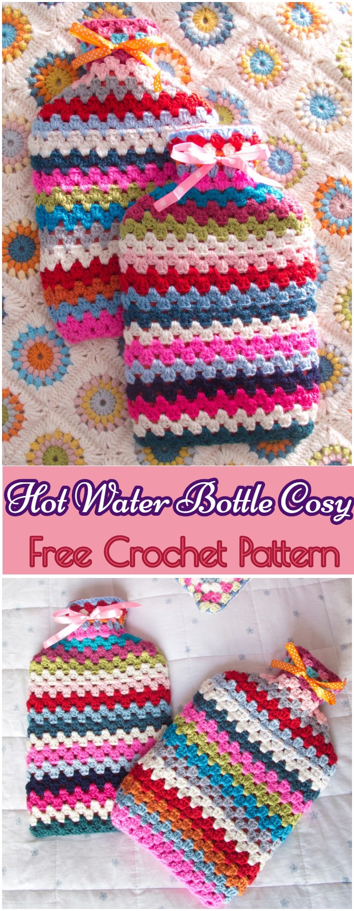 Crochet Hot Water Bottle Cosy