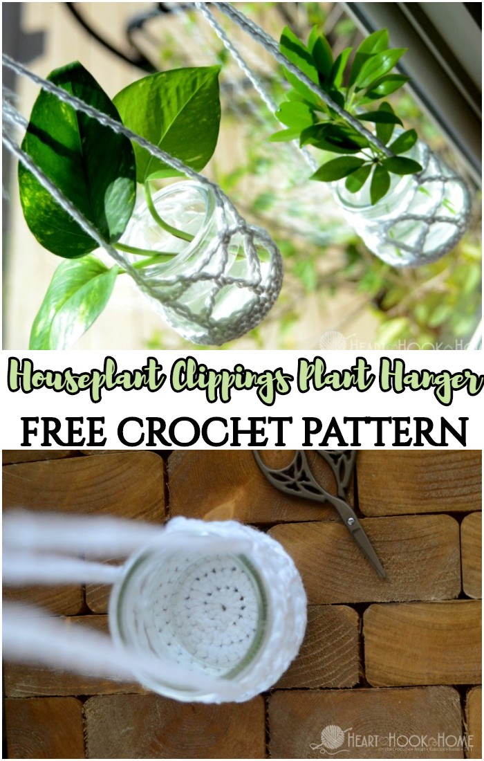 Crochet Houseplant Clippings Plant Hanger