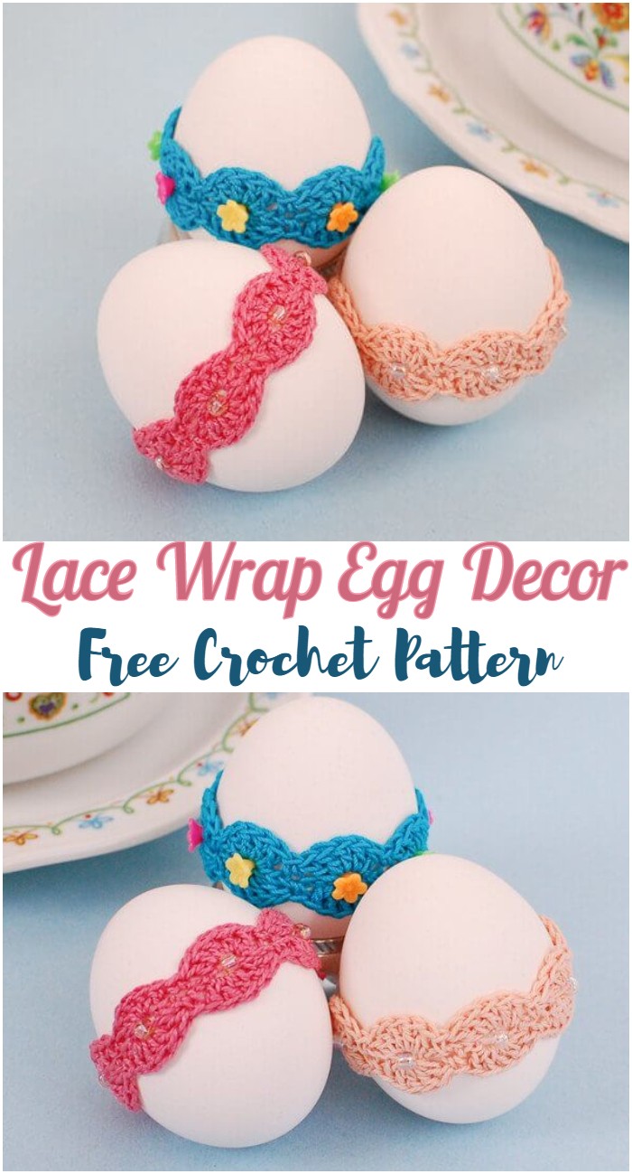 Crochet Lace Wrap Egg Decor
