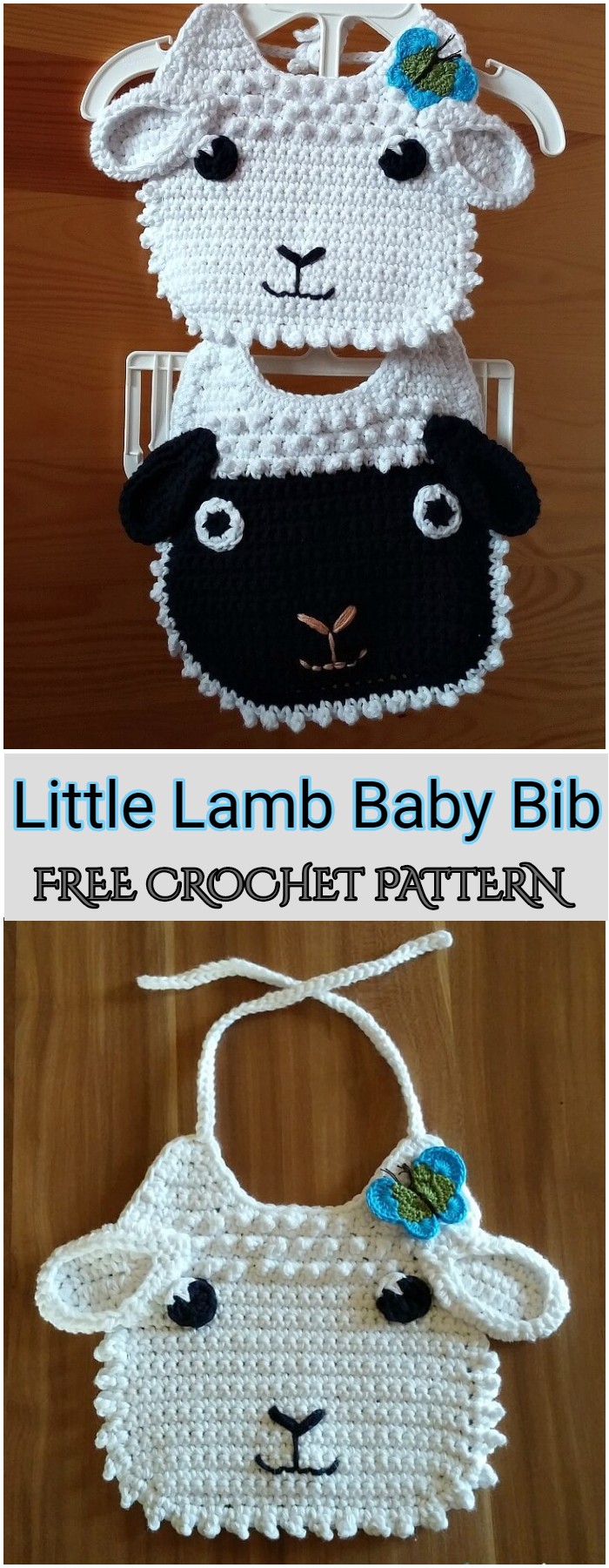 Crochet Little Lamp Baby Bib