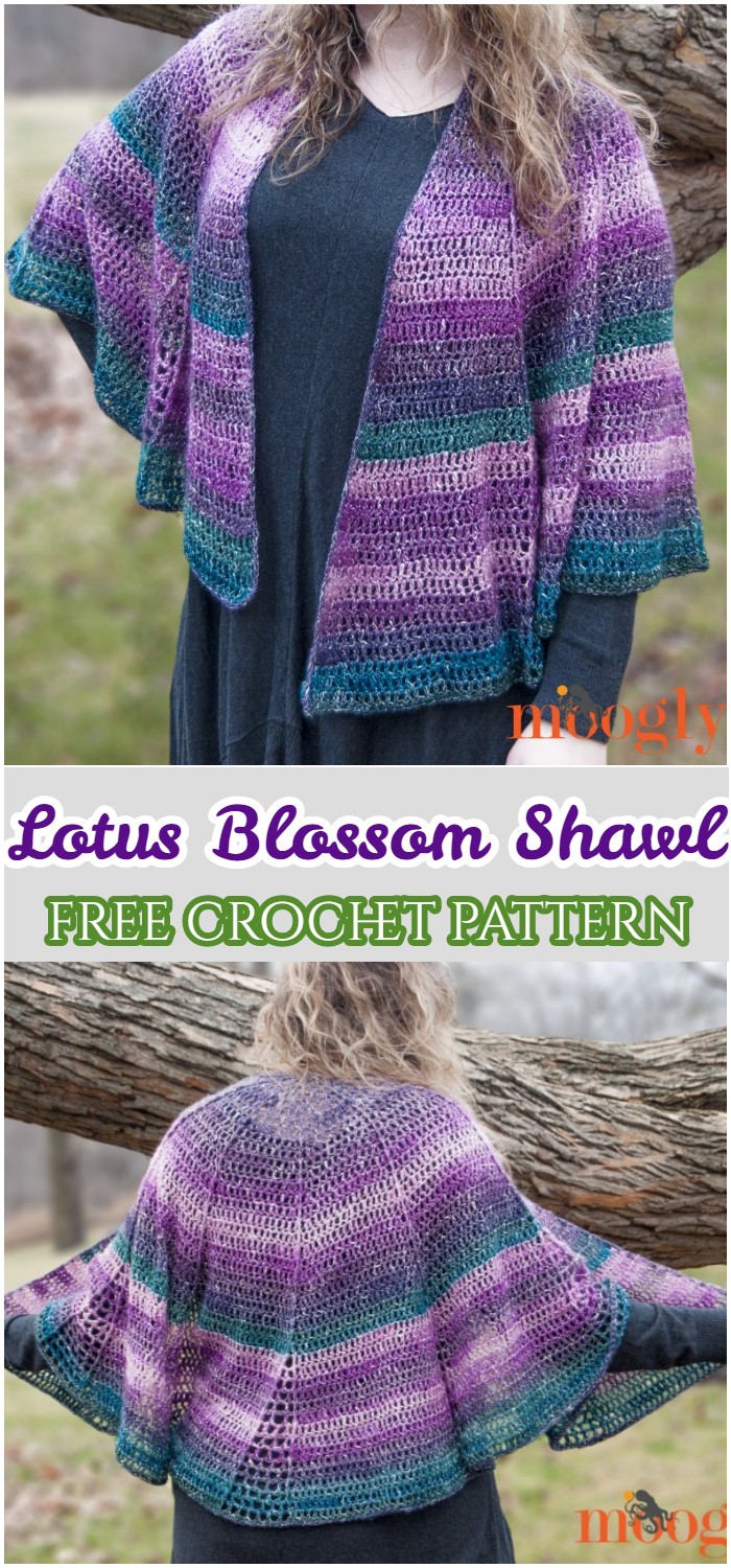 Crochet Lotus Blossom Shawl