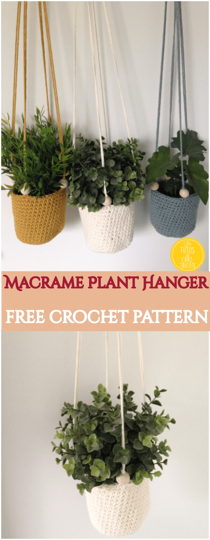Crochet Macrame plants Hanger