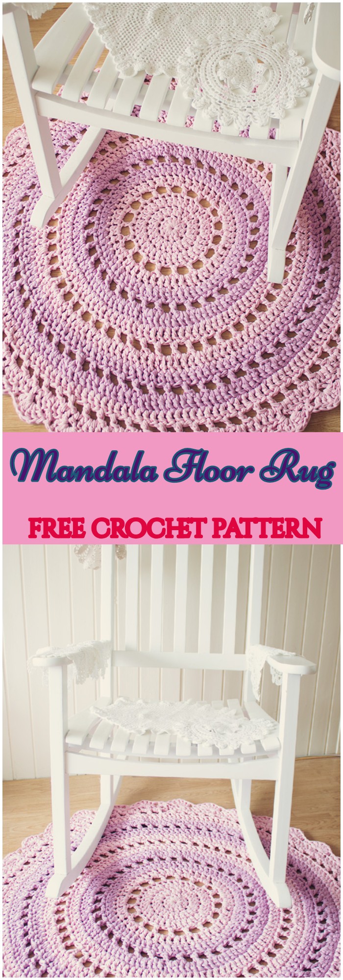 Crochet Mandala Floor Rug