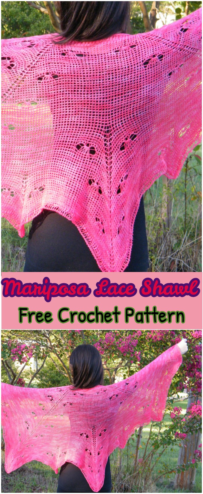 Crochet Mariposa Lace Shawl