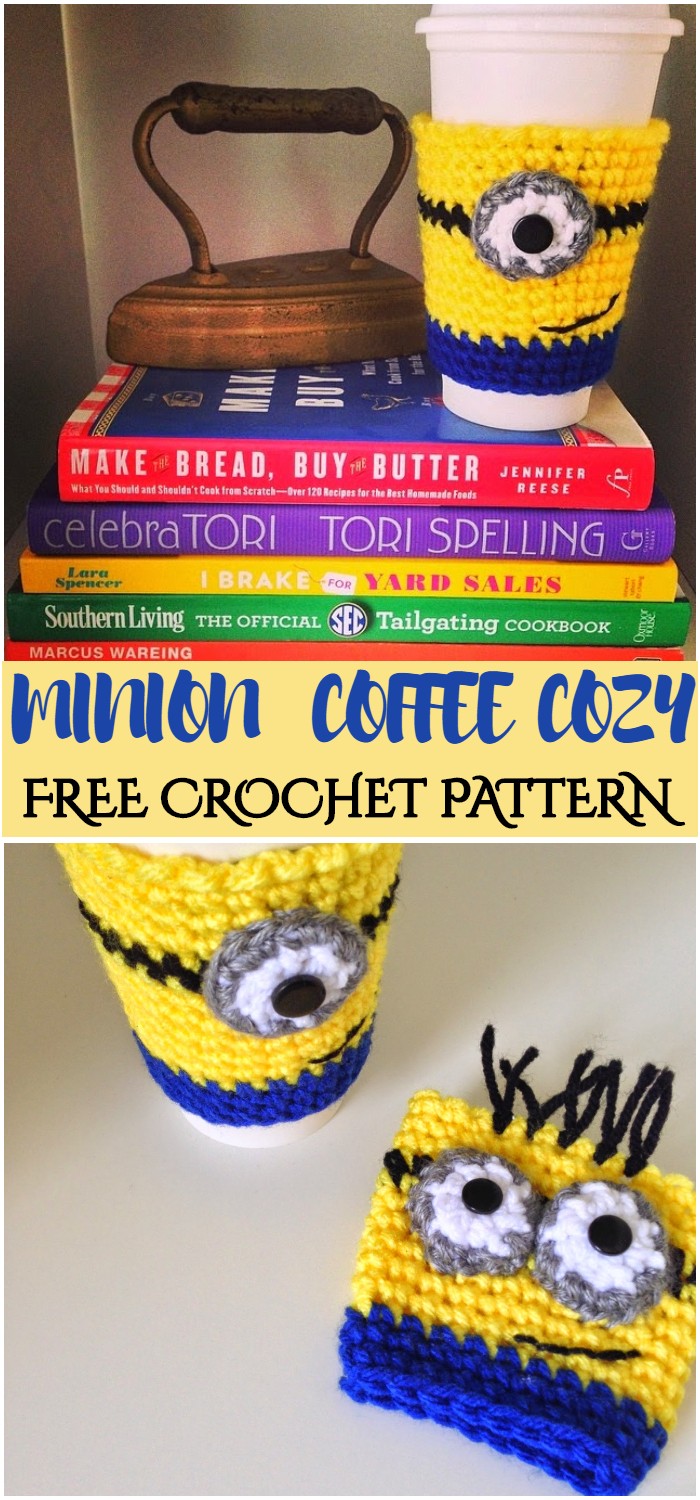 Crochet Minion Coffee Cozy