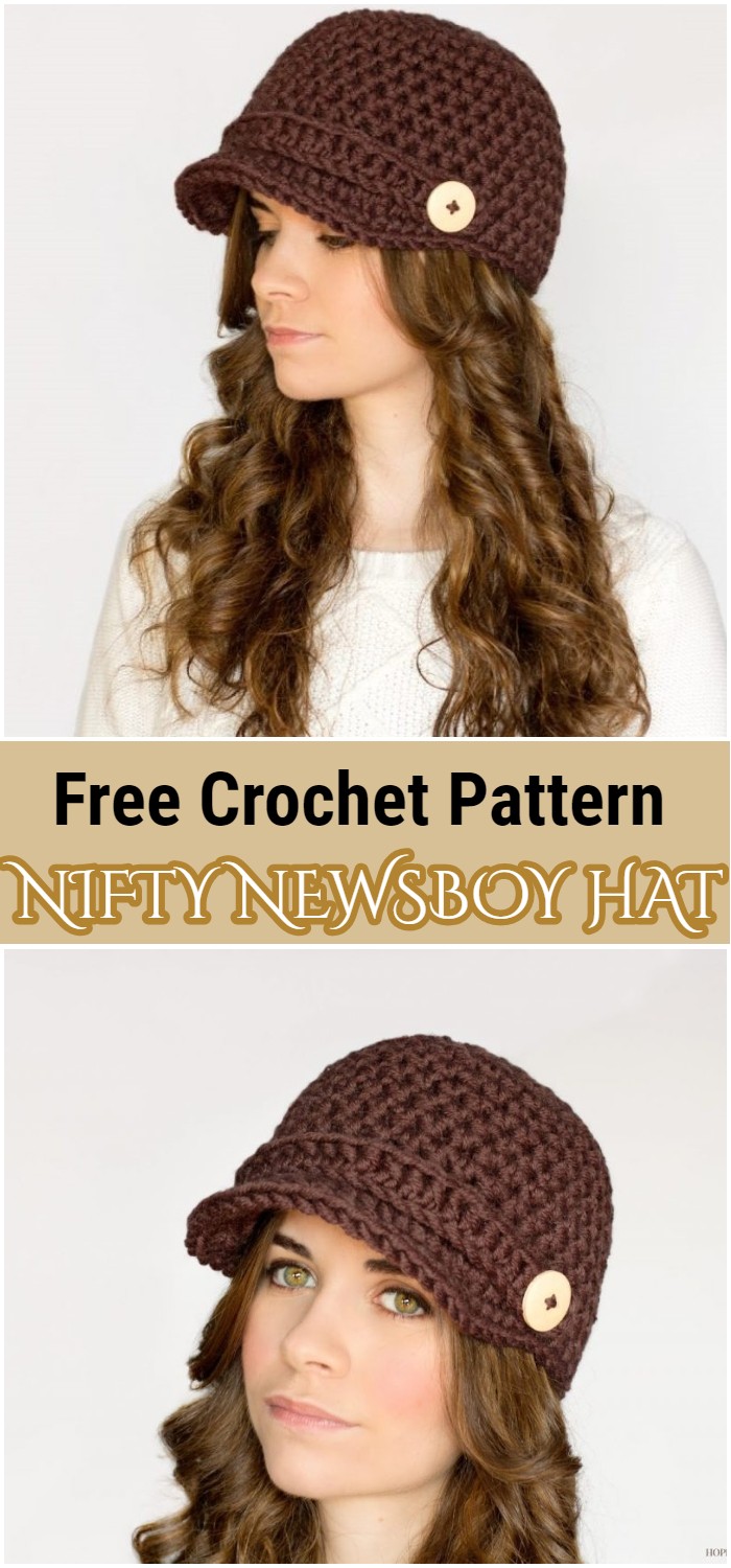 Crochet Nifty Newsboy Hat