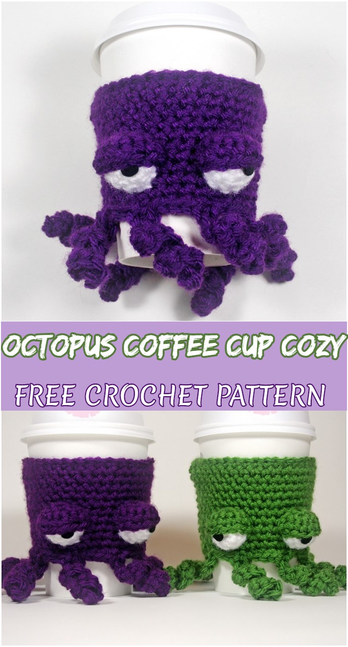 Crochet Octopus Coffee Cup Cozy