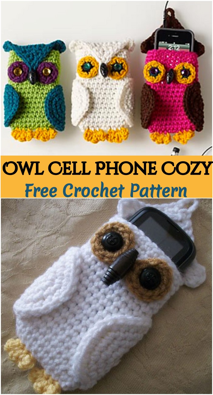 Crochet Owl Cell Phone Cozy