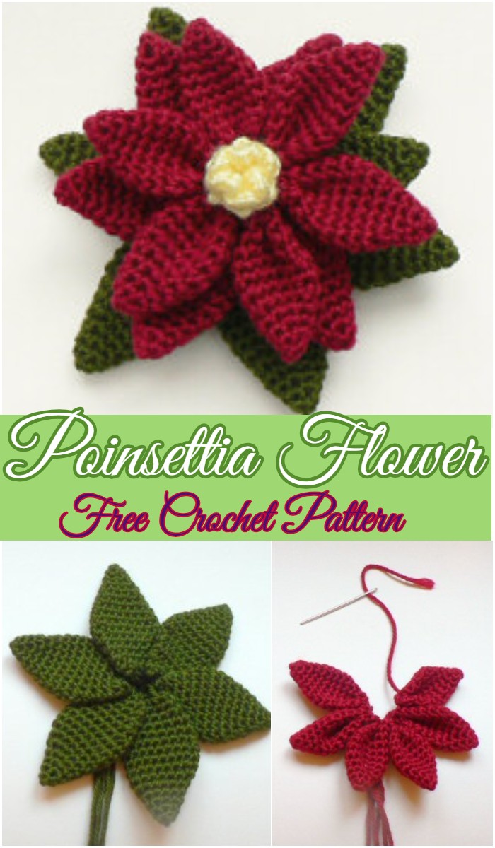 Crochet Poinsettia Flower