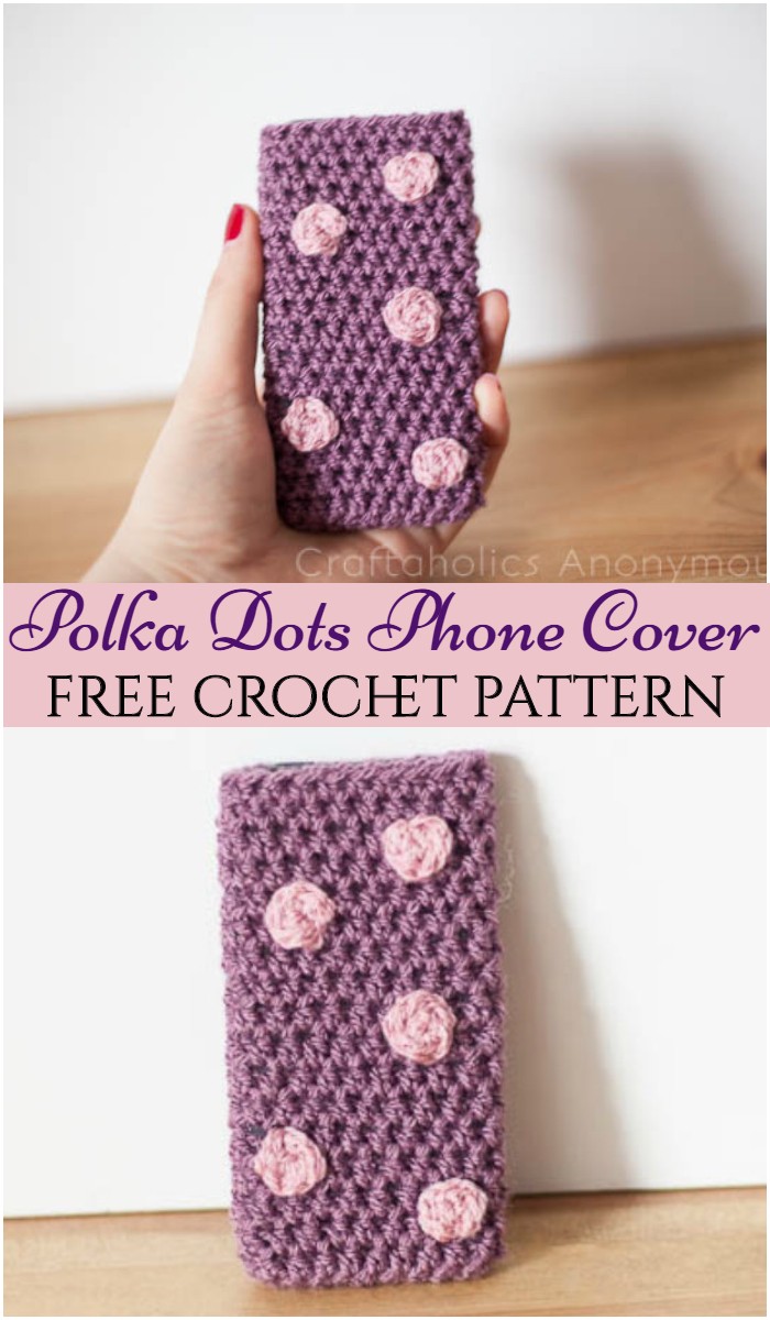 Crochet Polka Dots Phone Cover