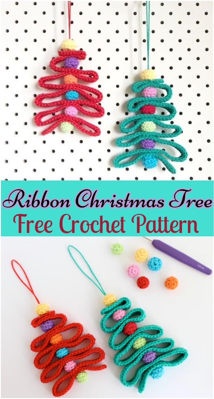 Crochet Ribbon Christmas Tree