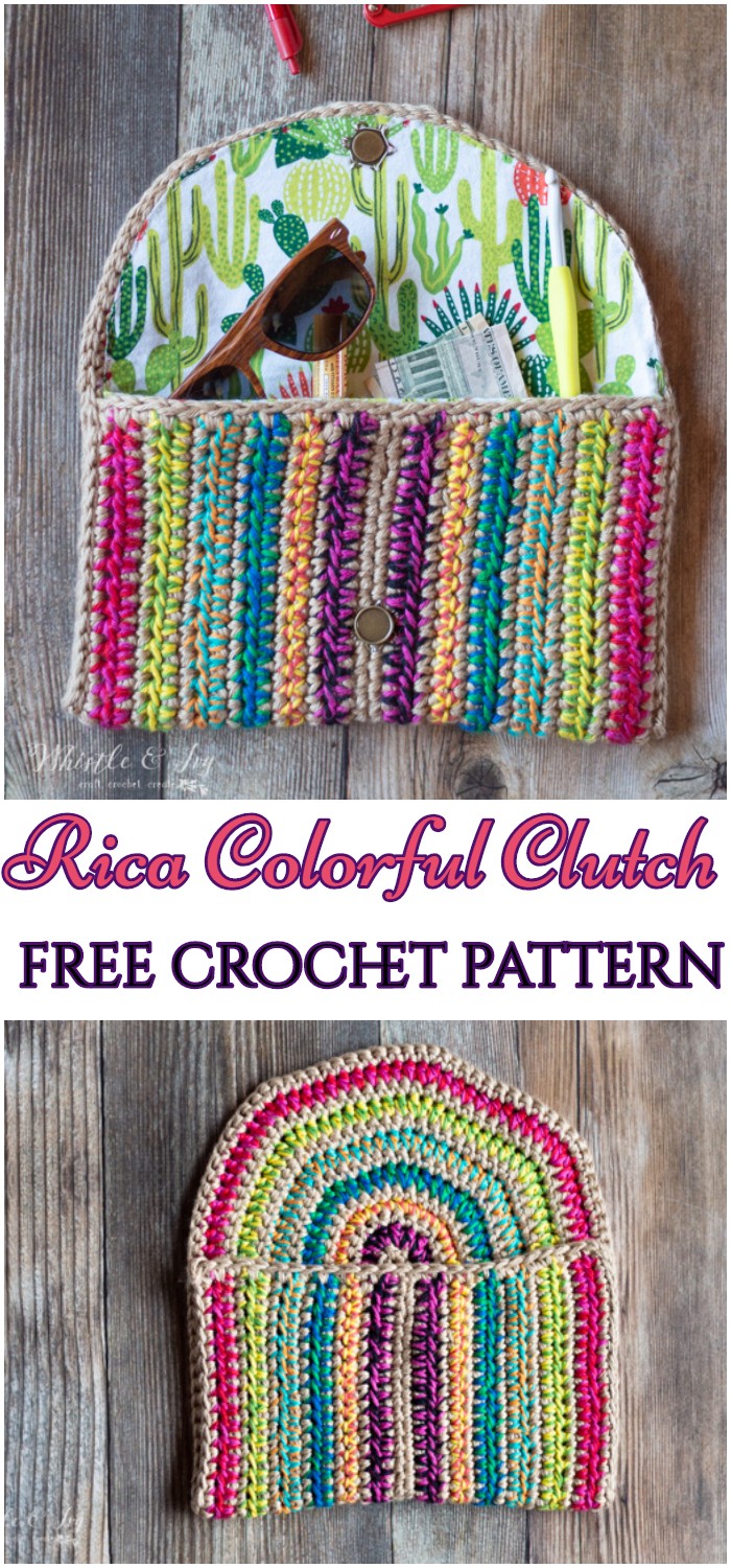 Crochet Rica Colorful Clutch