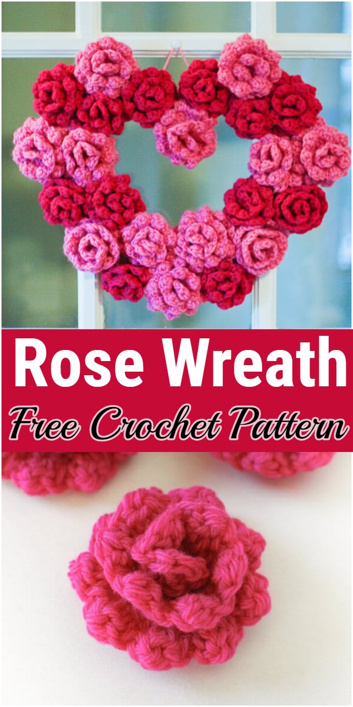 Crochet Rose Wreath