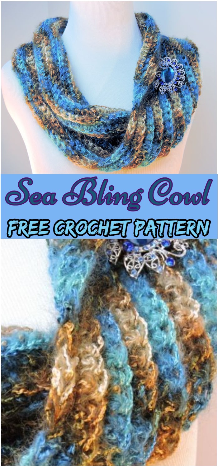 Crochet Sea Bling Cowl