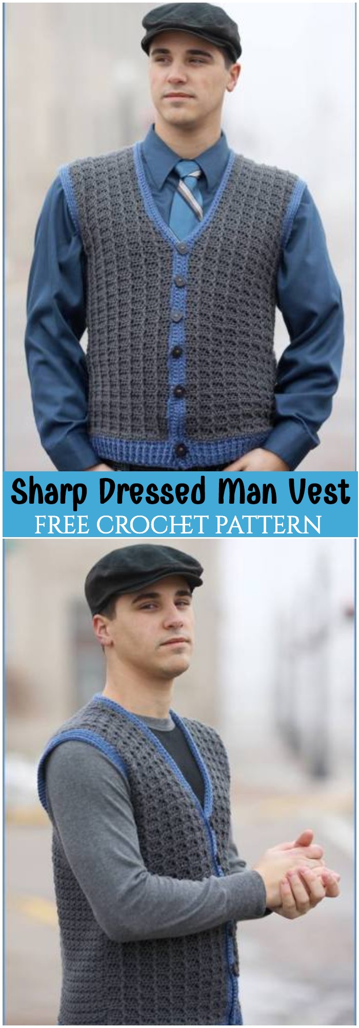 Crochet Sharp Dressed Man Vest