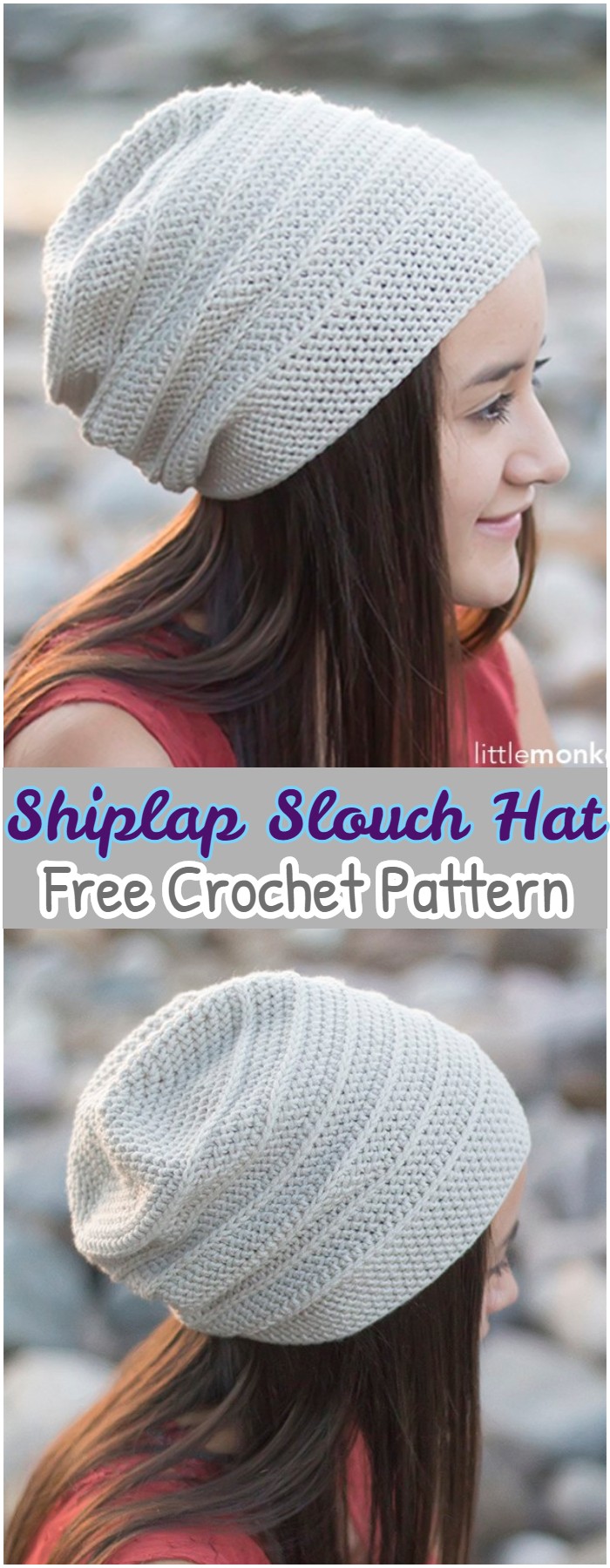 Crochet Shiplap Slouch Hat