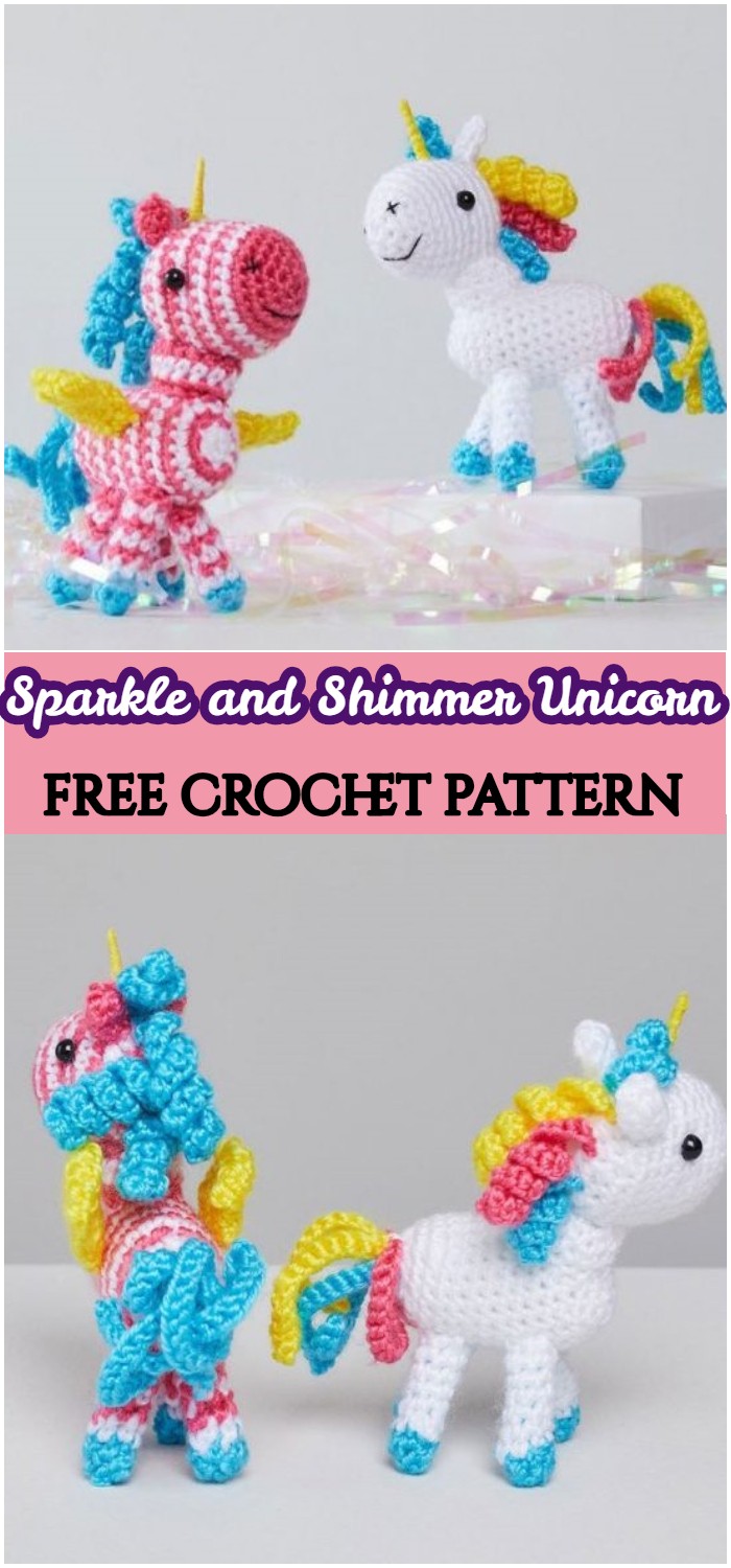 Crochet Sparkle and Shimmer Unicorn