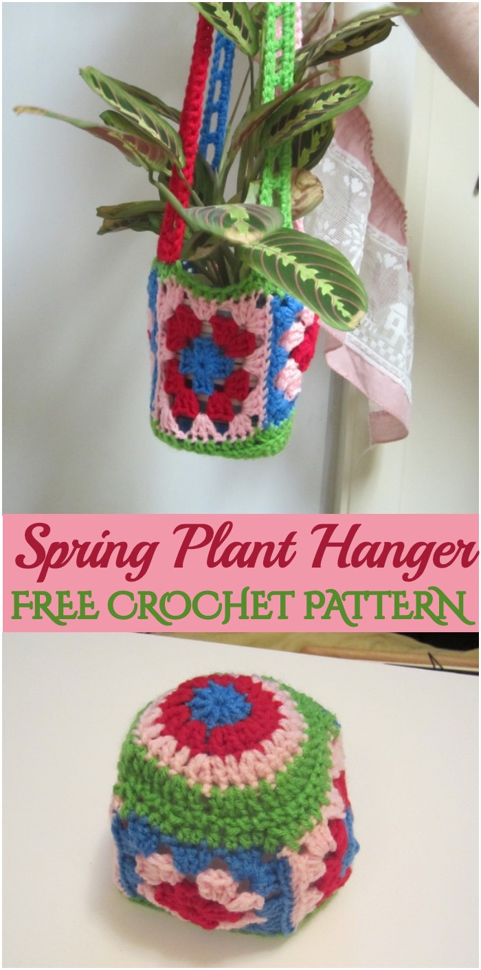 Crochet Spring Plant Hanger