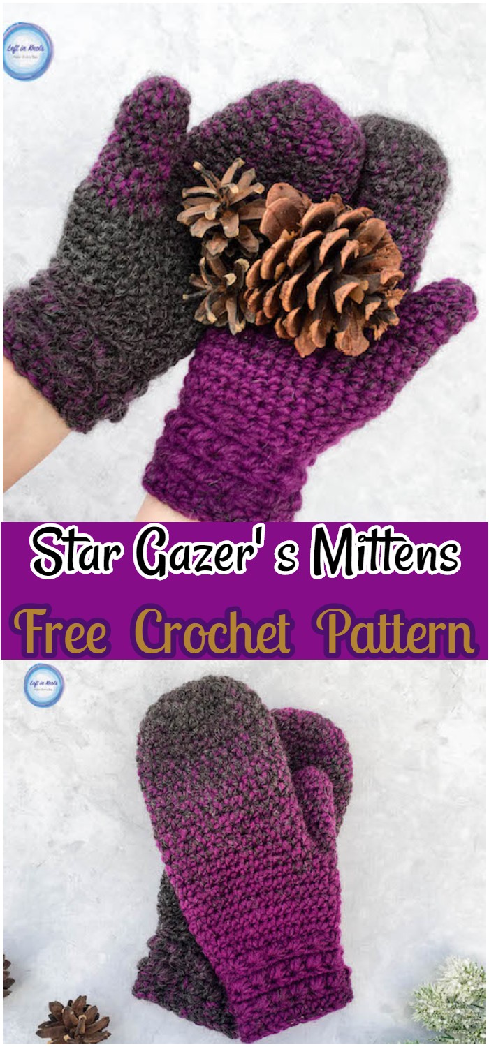 Crochet Star Gazer's Mittens