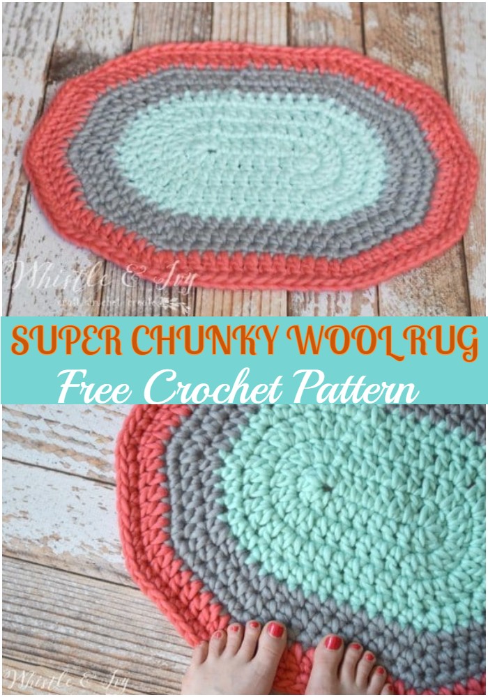 Crochet Super Chunky Wool Rug