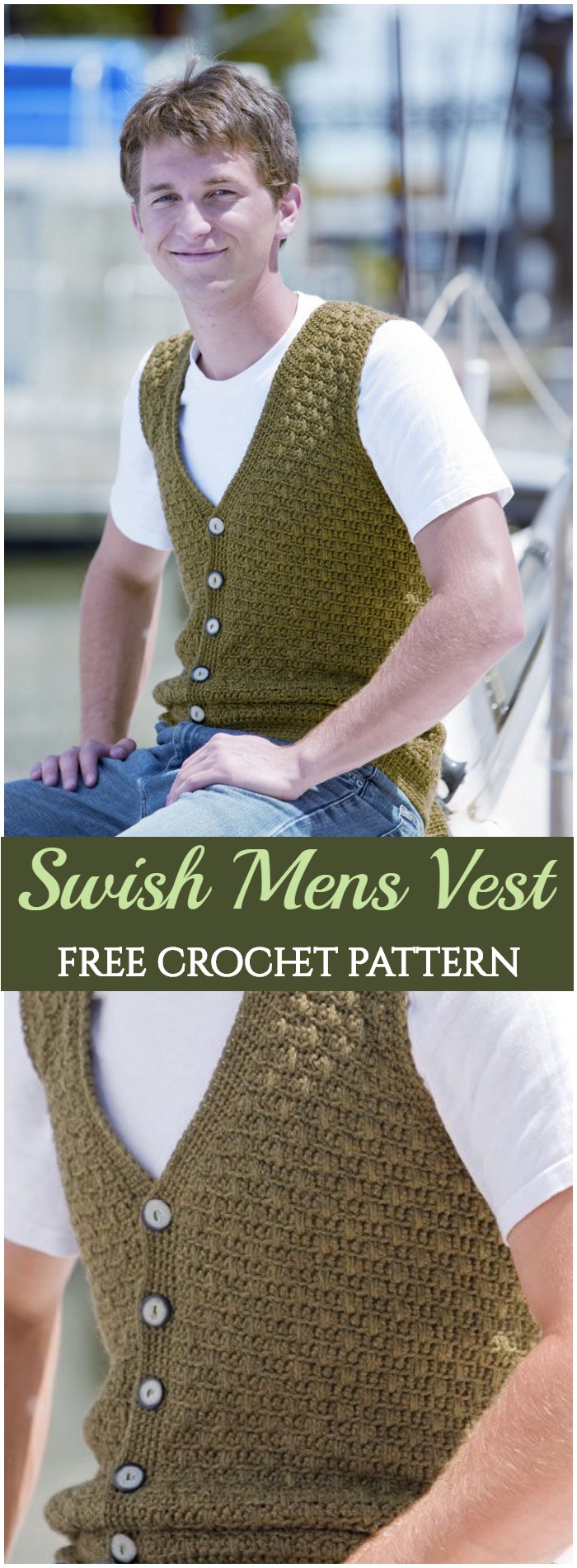 Crochet Swish Men's Vest