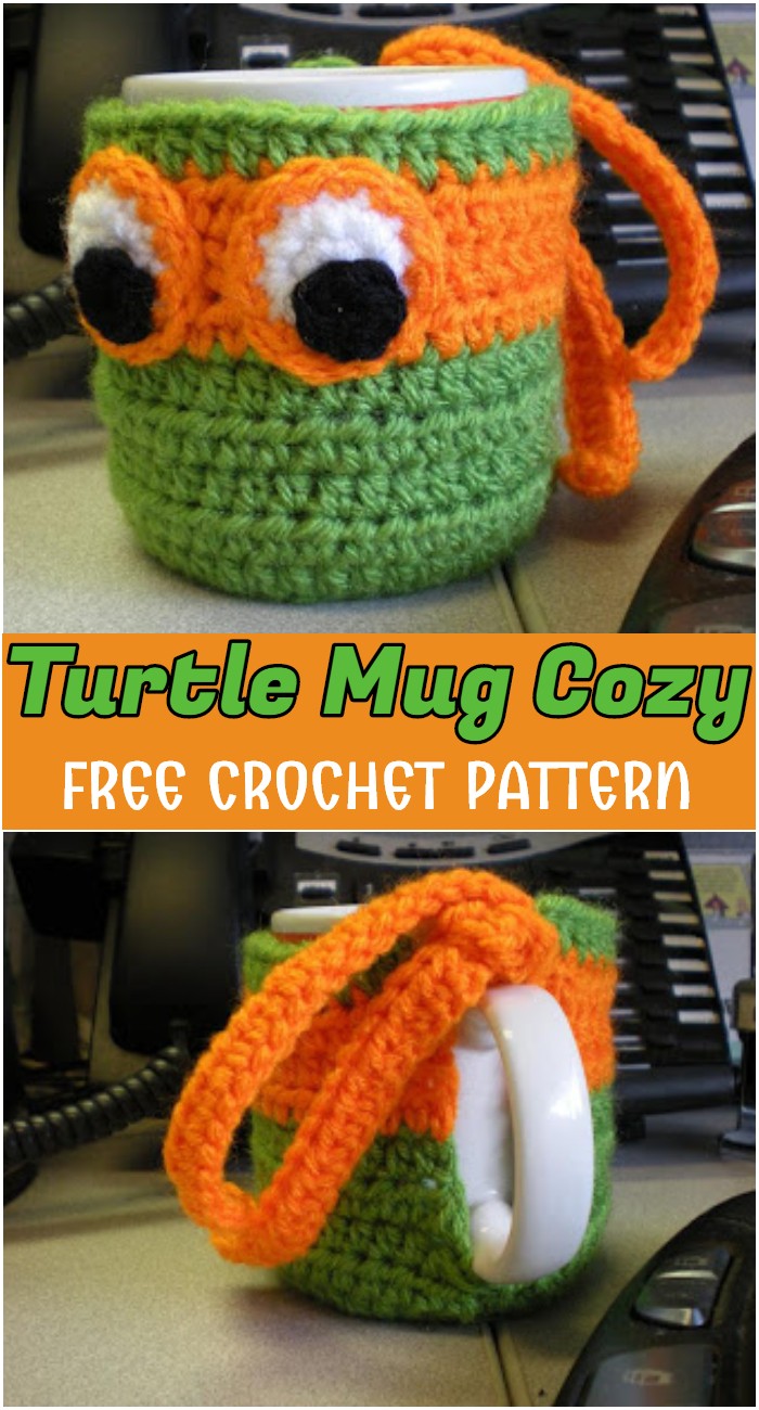 Crochet Turtle Mug Cozy