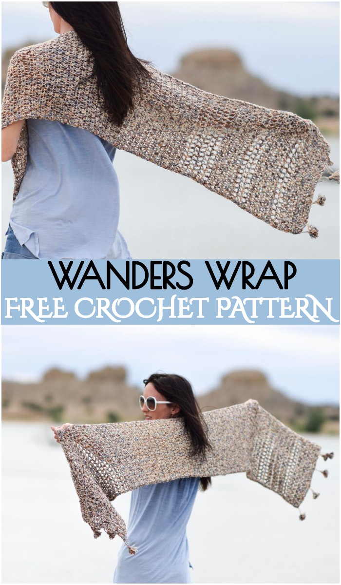 Crochet Wanders Wrap Summer Shawl Pattern