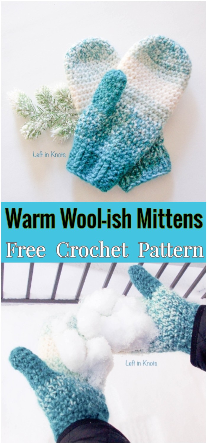 Crochet Warm Wool-ish Mittens