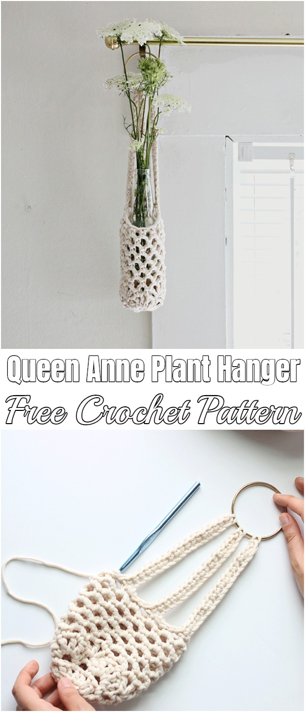 Queen Anne Crochet Plant Hanger Pattern