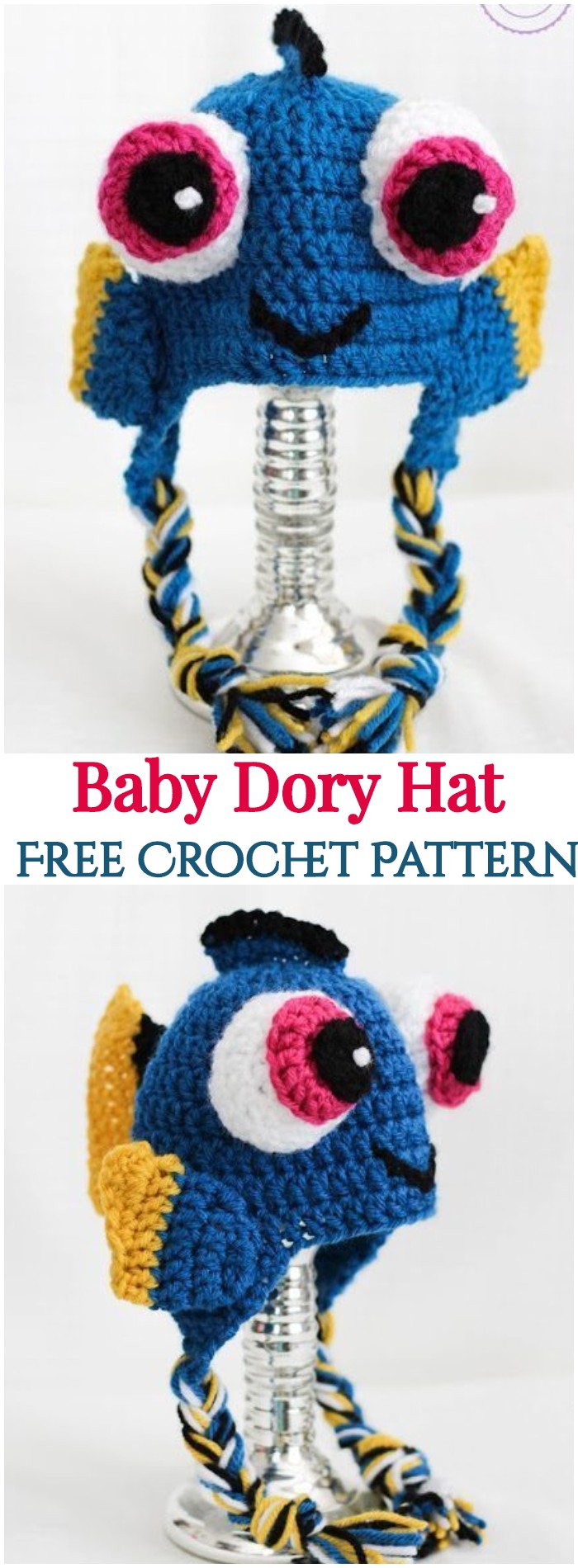 Crochet Baby Dory Hat
