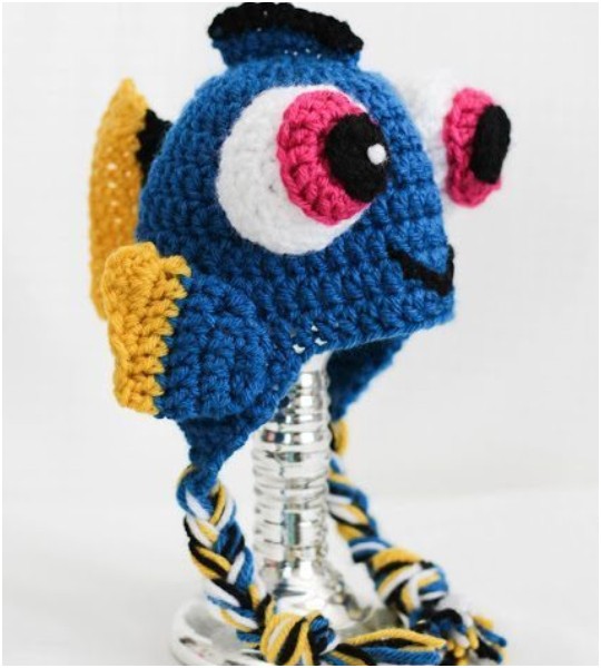 Crochet Baby Dory Hat