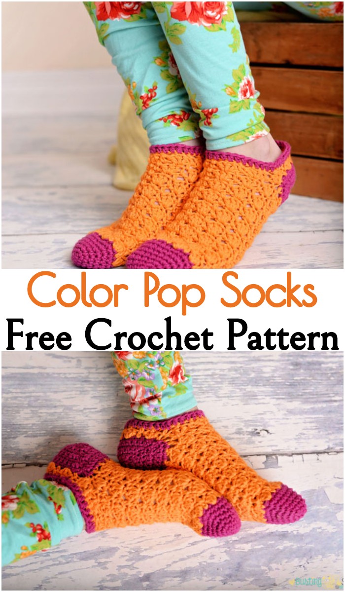 Crochet Color Pop Socks