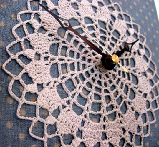 Crochet DIY Doily Clock